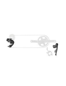  SRAM Red eTap AXS 1X D1 Elec. Rim Brake GrpSet (Shifters, Rear Der and Batt, Charger and cord, and Quick Start Guide) BLACK