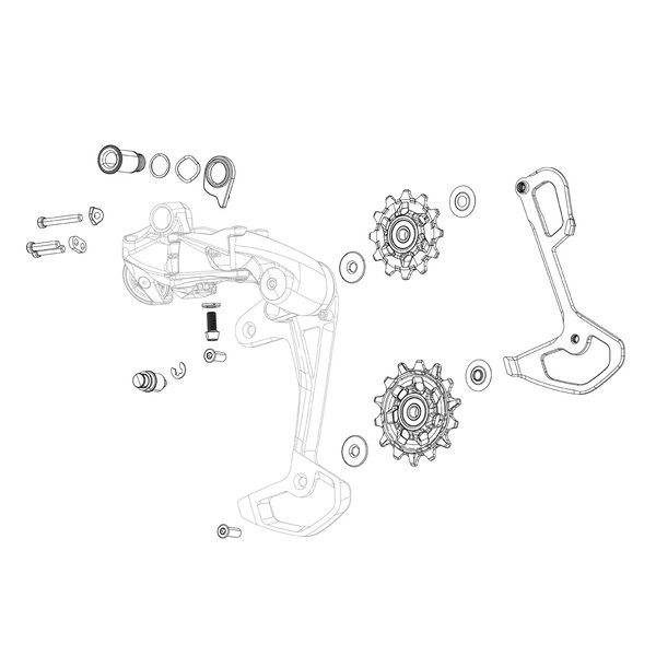 Sram Spare - Rear Derailleur B-Bolt and Limit Screw Kit GX Eagle Hex5: BLACK