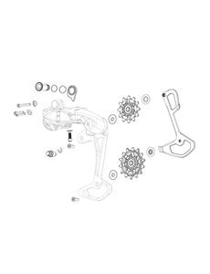  SRAM Rear Derailleur Inner Cage SX/NX Eagle and GX Eagle AXS Including Screws: BLACK
