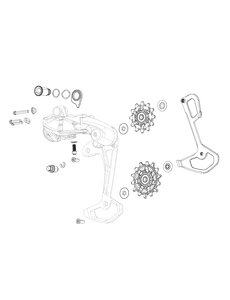  SRAM Rear Derailleur Frame Sleeve B-Bolt Qty2 (For All XXSL XX X0 GX T-Type Rear Derailleurs): BLACK