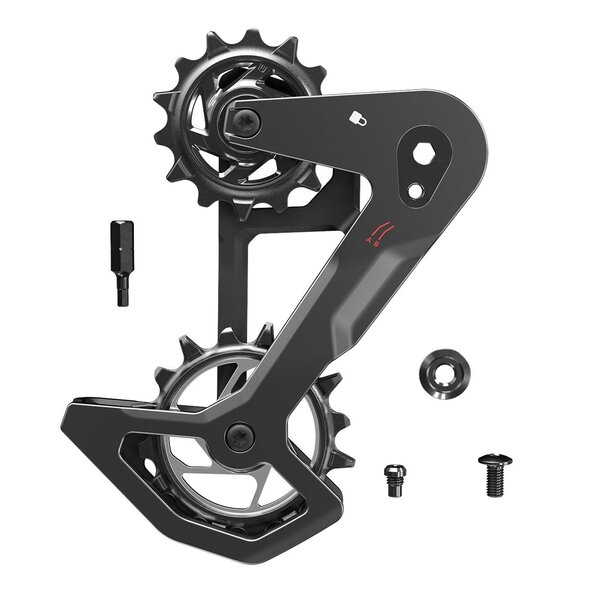 SRAM Rear Derailleur Cage Kit Carbon T-Type Eagle AXS Without Damper (Replacement Outer And Inner Cages, Bit Driver Hex3, Including Pulleys):
