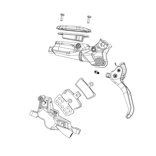 SRAM Post Bracket - 20 P 2 (For Use With 200mm And 220mm Rotors Only) (180 To 200 Or 200 To 220), Includes Titanium Bracket Mounting Bolts: