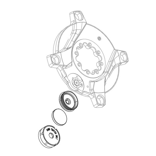 SRAM Power Meter Battery Lid And Cover Red AXS E1: