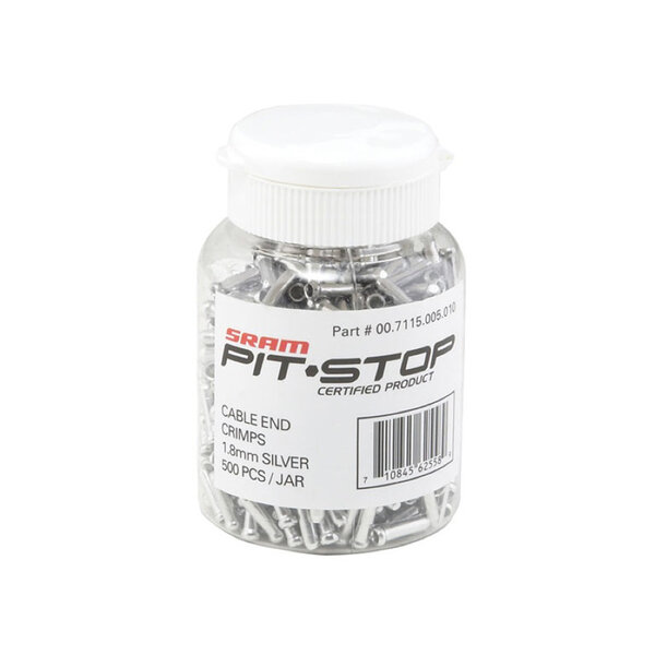 SRAM Gear Cable End Crimps 1.2mm Silver 500-count Jar: