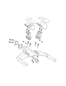  Zipp Spare - Handlebar Vuka Clip B1 Pad Kit: BLACK