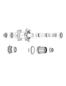  Zipp Freehub Kit ZR1 - 11/12 Speed (For Splined Non-XDR Cassettes) - Stainless Steel 61803 Bearings: