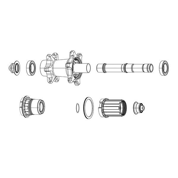 Zipp End Cap Set Rear Zipp Super9 B1 Disc Brake, Compatible with SRAM 10/11-Speed :
