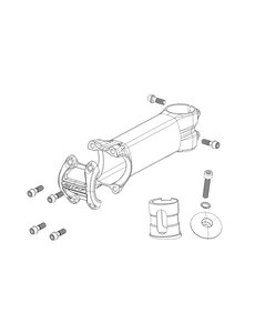  Zipp Spare - Combo Mount For Action Camera And Frontlight For Zipp Quickview Integrated Road Computer Mount (Including Bolts):