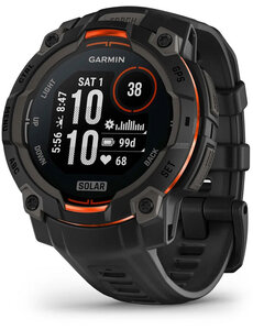 Garmin Garmin Instinct 3, 45mm. Solar, Black with Black Silicone Band