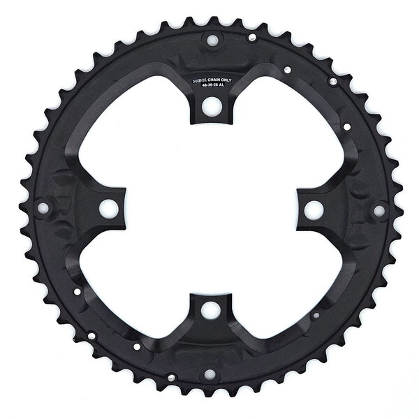 Shimano FC-T6010 chainring, 48T, for chain guard, black 48 teeth, 104BCD, 4 Bolt, 3x 9sp or 10sp