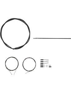 Shimano Dura-Ace RS900 Road gear cable set, Polymer coated inners, black Black