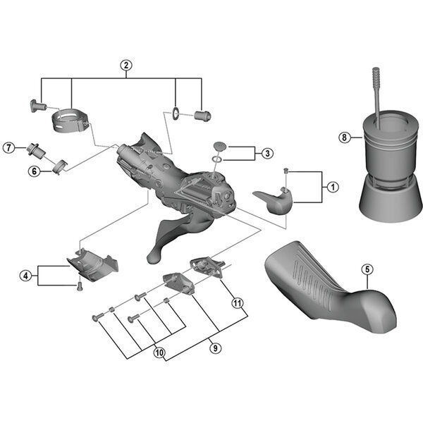 Shimano Shimano Spares ST-R9120 bleed screw and O-ring