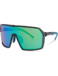 Madison Madison Crypto Sunglasses - crystal gloss smoke / green mirror lens
