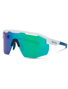 Madison Madison Cipher Sunglasses - white / green mirror