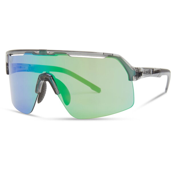 Madison Madison Crypto Air Sunglasses - crystal smoke / green mirror lens