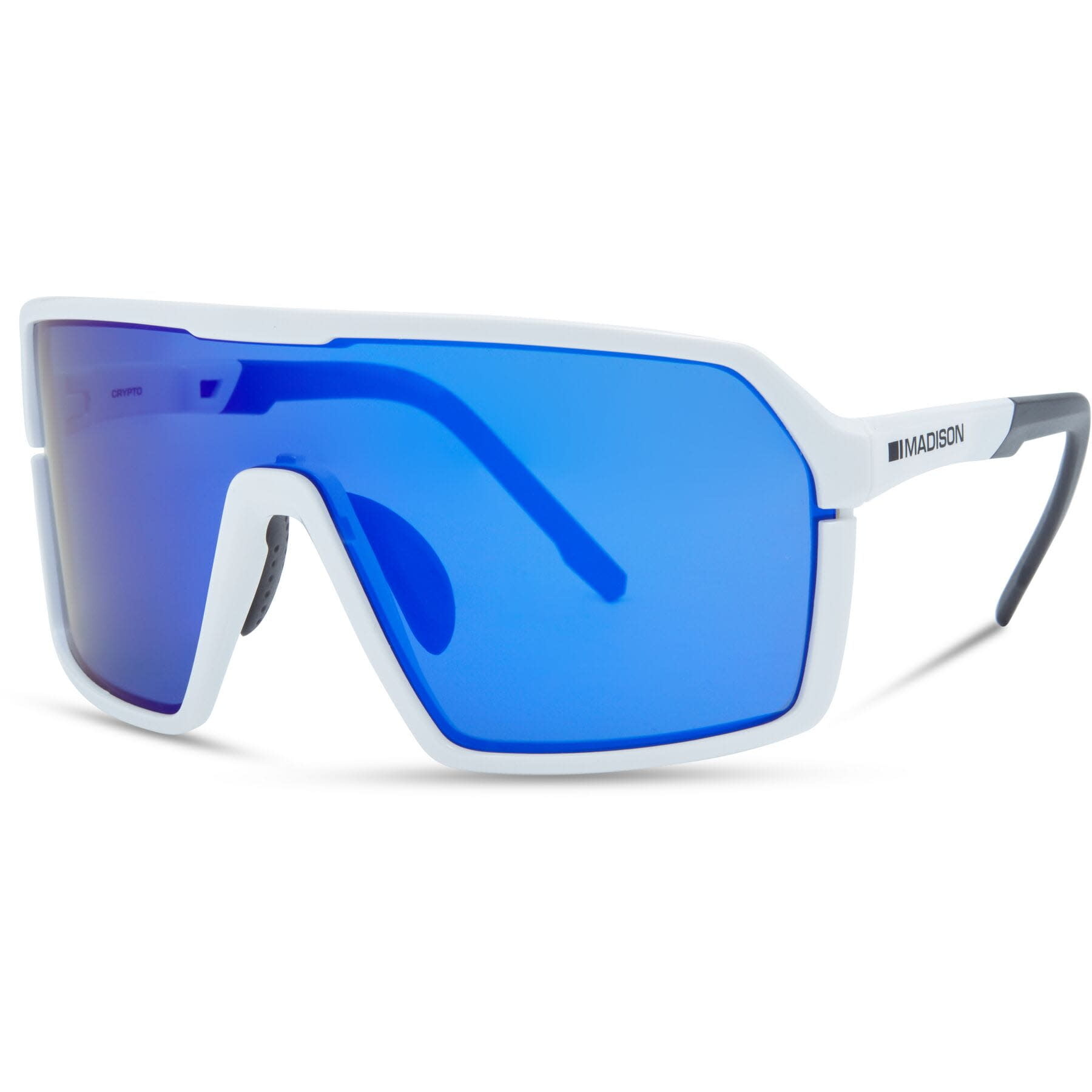 Madison Madison Crypto Sunglasses - 3 pack - gloss white / blue mirror /  amber and clear lens - 360 Cycles