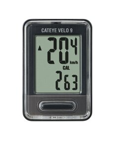 CatEye CatEye Velo 9 Wired Cycle Computer: BLACK