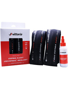 Vittoria Vittoria Corsa N.EXT 700x28c TLR Twin Pack with Sealant 80ml