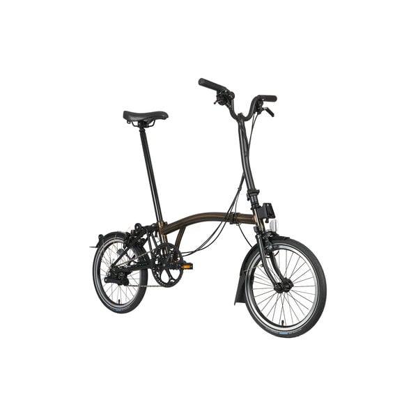 Brompton Brompton C Line 6 Speed - 50T, Folding Bike with Mudguards, Pump