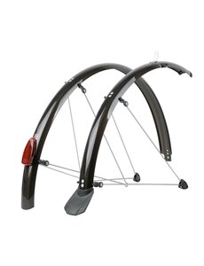 SKS SKS CHROMOPLASTICS MUDGUARD SET 26 P65: BLACK 65MM 26"