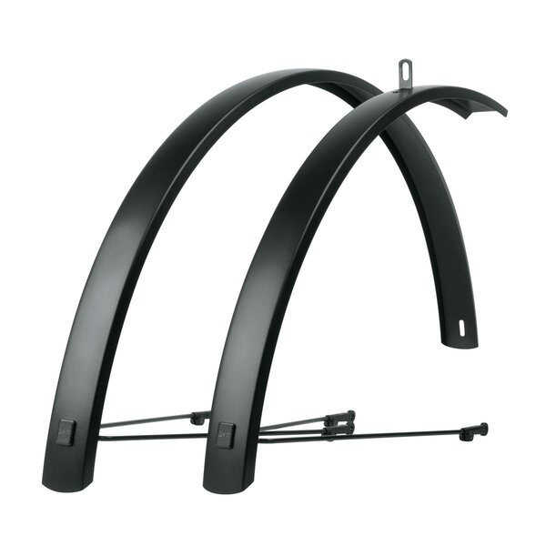 SKS SKS EDGE AL 27,5"/28" 46MM MATT BLACK ALUMINIUM MUDGUARD SET: MATTE BLACK 28" 46MM