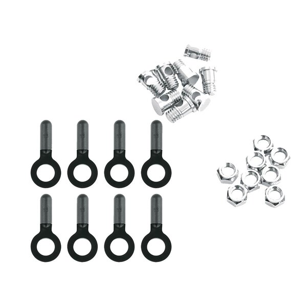 SKS SKS 8x Bolts,Nuts & Endcaps for Chromoplastics/Longboard/Bluemels: