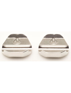 Pro Seatpost saddle rail oversized clamps for side mount rails, single bolt Silver