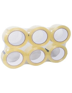  Masterline Grade C Packaging Tape 48mm x 66m Clear - 6x Rolls Per Pack