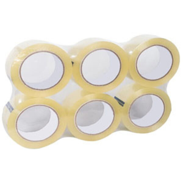 Masterline Grade C Packaging Tape 48mm x 66m Clear - 6x Rolls Per Pack