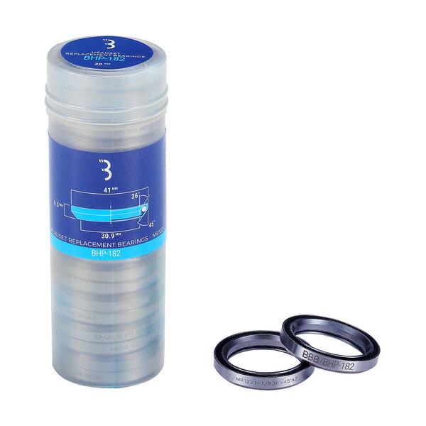 BBB BHP-182 - Headset Bearings (×20, 1.1/8, 41×6.5mm, 36°×45°)