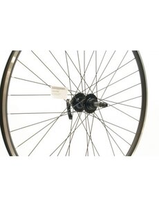  Rear Wheel700c Hybrid Double Wall Black Disc 6 bolt Rear Wheel QR 9mm