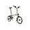 Brompton Brompton C-Line Folding Bike, 4-Speed, Dune Sand/Black, Mudguards & Rack, Dynamo Lights, Telescopic seat-post, Large-Bars