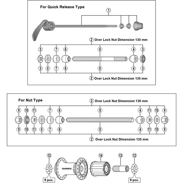Shimano Shimano Spares FH-RM30 complete freewheel body, 7-speed