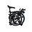 Brompton Brompton C-Line Folding Bike, 4-Speed, Black Matt/ Black, Mudguards & Rear Rack, Standard seat-post, High-Bars