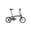 Brompton Brompton C-Line Folding Bike, 4-Speed, Black Matt/ Black, Mudguards & Rear Rack, Standard seat-post, High-Bars