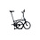 Brompton Brompton C-Line Folding Bike, 4-Speed, Black Matt/ Black, Mudguards & Rear Rack, Standard seat-post, High-Bars