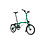 Brompton Brompton C-Line Folding Bike, 4-Speed, Palm Green / Black, Standard seat-post, High-Bars