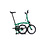 Brompton Brompton C-Line Folding Bike, 4-Speed, Palm Green / Black, Standard seat-post, High-Bars
