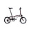 Brompton Brompton C-Line Folding Bike, 12-Speed, Plum Red / Black, Mudguards & Rear Rack, Standard seat-post, High-Bars