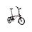 Brompton Brompton C-Line Folding Bike, 12-Speed, Plum Red / Black, Mudguards & Rear Rack, Standard seat-post, High-Bars