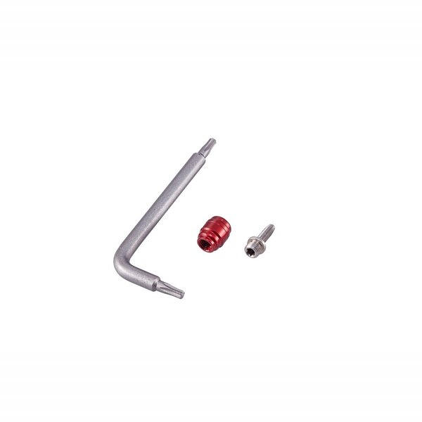SRAM SPARE - DISC BRAKE SPARE HYDRAULIC DISC BRAKE HOSE FITTING  THREADED HOSE BARBS RED COMP FITTINGS, 1 T8TORX single (Stealth-a-majig)