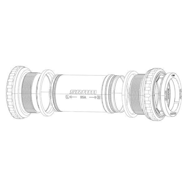 SRAM Road Spare - Bottom Bracket Shield and Wave Washer Assy BB30 Bearing: