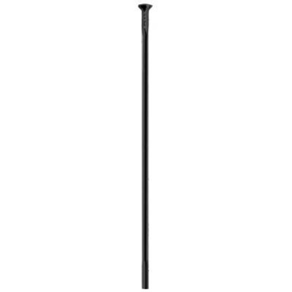 Sapim Leader 13G Black 340mm Cut/Threaded Straight Pull