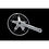 Crankset Polished SYSTEMEX CRANKSET Single Speed 170mm Crank length 44t 1/2 x 1/8 Chain ring 130 PCD