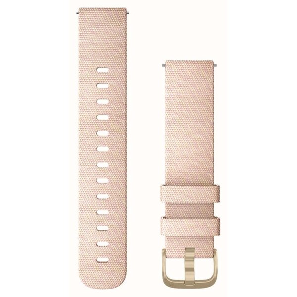Garmin Garmin strap blush pink woven with light gold hardware Quick Release 20mm