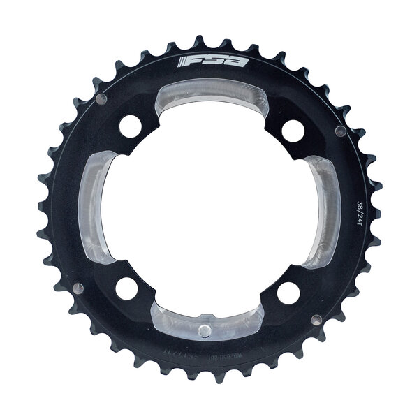 Pro Mtb Chainring (2X11, 104X38T, Black, 4H, 12Mm Pin)