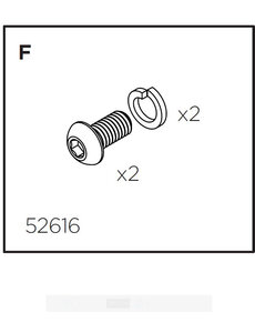 Thule Thule Pack'n Pedal Hook fixing bolts with washers
