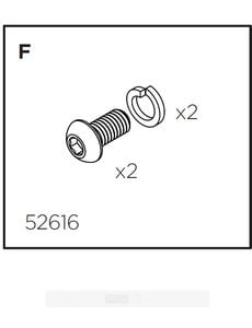 Thule Thule Pack'n Pedal Hook fixing bolts with washers