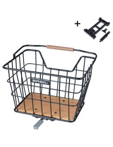  Basil Norland Bicycle Basket MIK 23L black/natural brown
