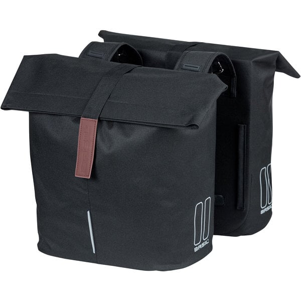 Basil City Double Bicycle Bag 28-32 litre black
